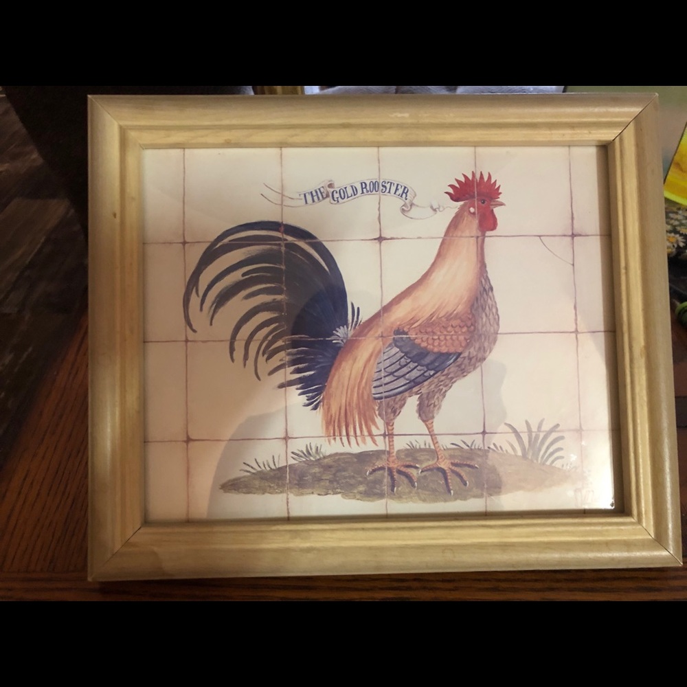 Framed Rooster picture